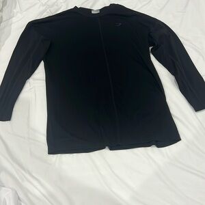 Long sleeve oversize Gymshark black shirt.